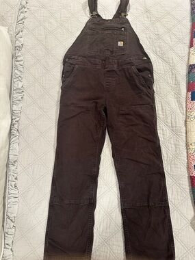 Carhartt Loose Fit Bib Overalls in Dark Brown